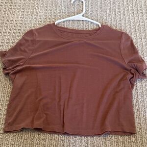 Casual Brown Crop Top for Women